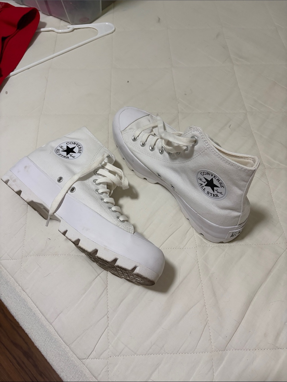 Converse womens White High-Top Lug-Sole Sneakers